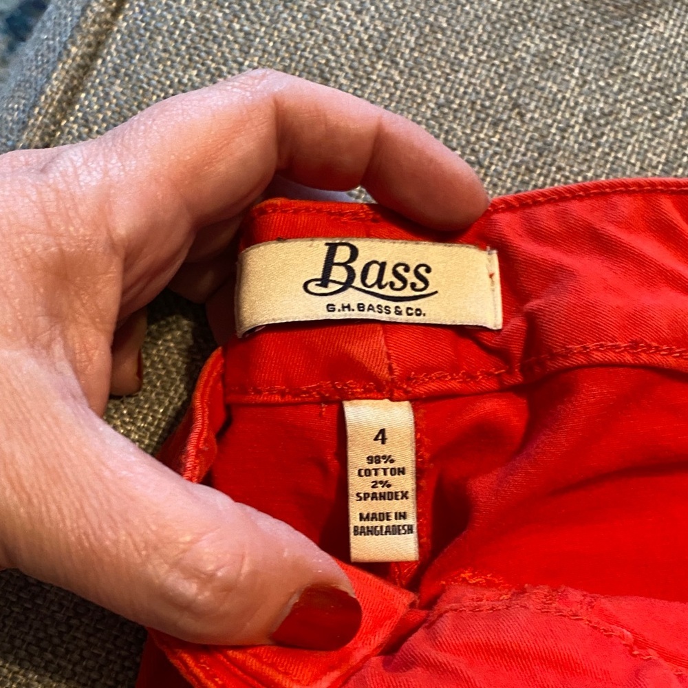 Bass Bright Red Women's Skinny Jeans - Picture 3 of 3